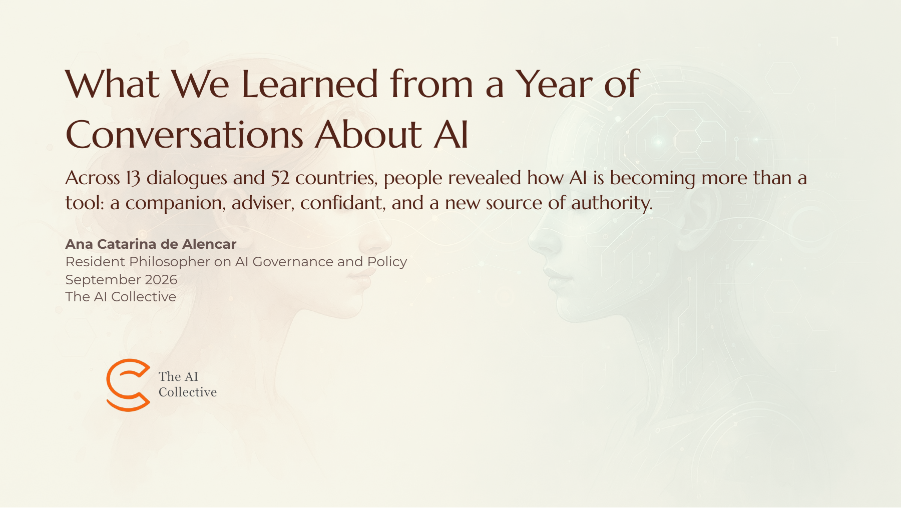 Cover of What We Learned from a Year of Conversations About AI